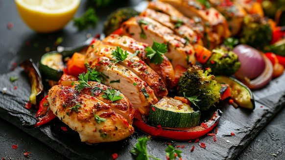 Airfryer Hühnchen mit Gemüse – zartes Fleisch und knackiges Gemüse aus dem Airfryer