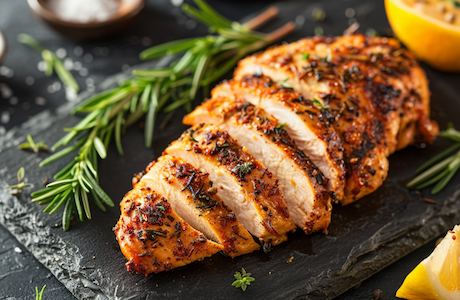 Hähnchenbrust aus dem Airfryer – knusprig außen, saftig innen, mit frischen Kräutern
