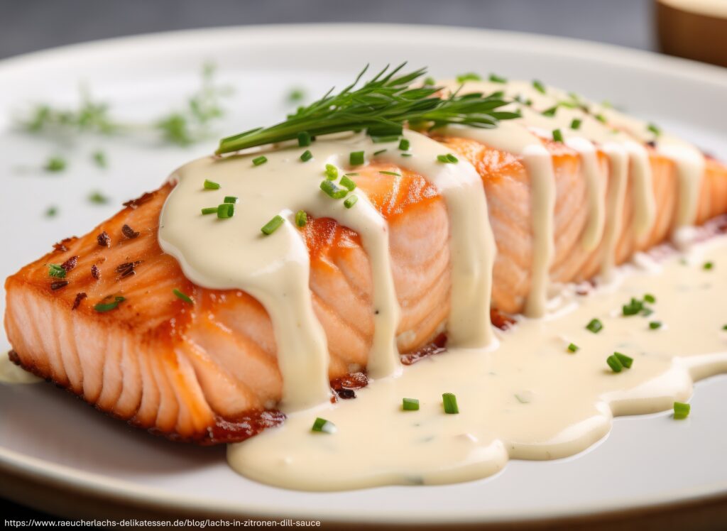 Bild zeigt Lachsfilets mit Zitronen-Dill-Marinade