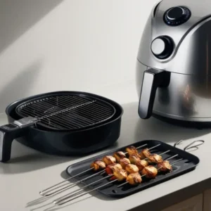 Bild zeigt Symbolbild, Airfryer mit Grillzubehör