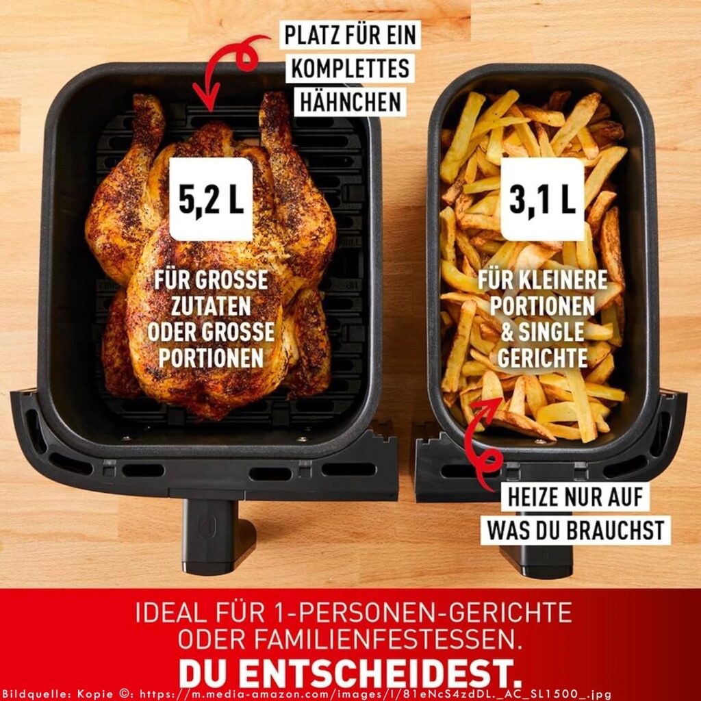 Bild zeigt Tefal Dual Easy Fry Garkörbe
