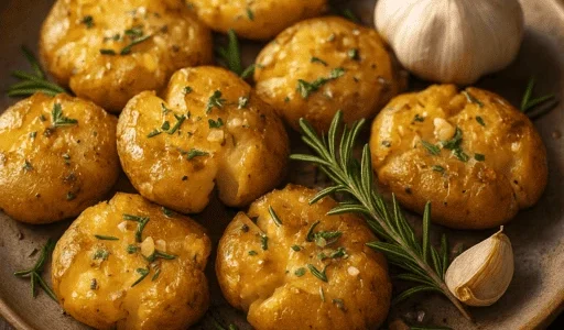 Bild zeigt Kartofel-Quetscher mit Rosmarin und Knoblauch