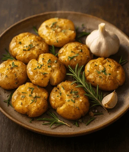 Bild zeigt Kartofel-Quetscher mit Rosmarin und Knoblauch