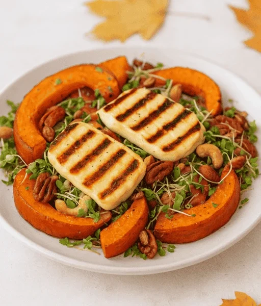 Kürbis-Halloumi-Salat
