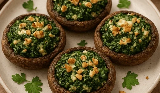 Gefüllte Portobello-Pilze