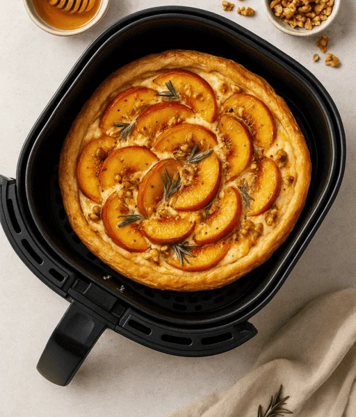 Gegrillte Pfirsich-Ziegenkäse-Tarte