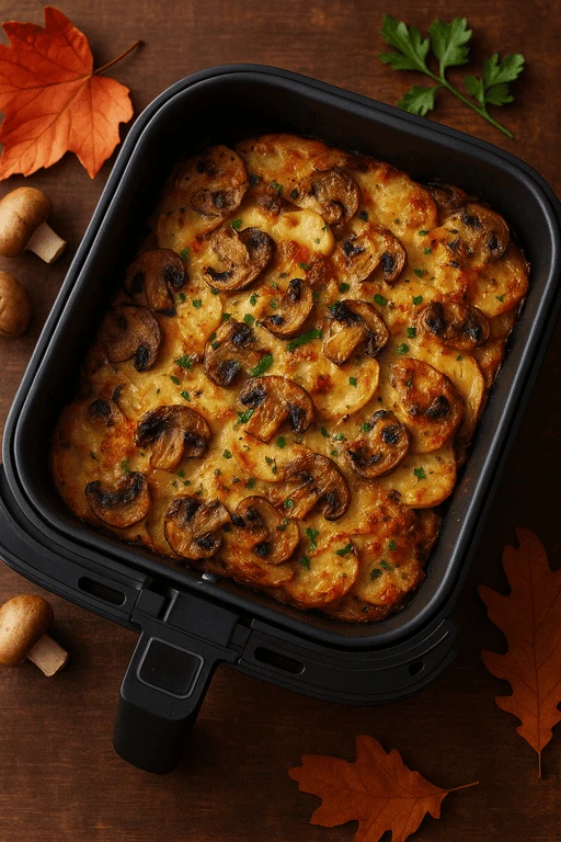 Herbstlicher Pilz-Kartoffel-Gratin