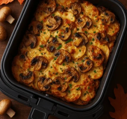 Herbstlicher Pilz-Kartoffel-Gratin