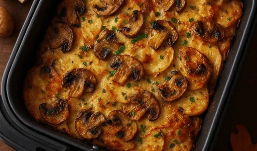 Herbstlicher Pilz-Kartoffel-Gratin