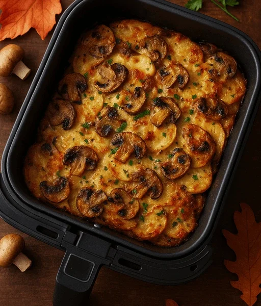 Herbstlicher Pilz-Kartoffel-Gratin