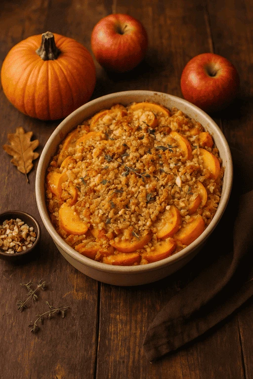 Kürbis-Apfel-Auflauf