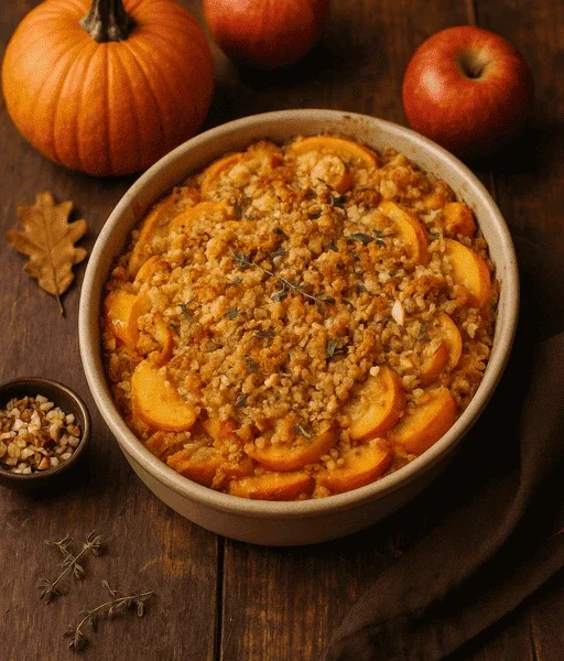 Kürbis-Apfel-Auflauf