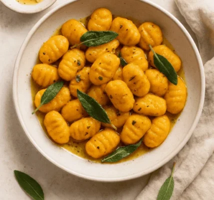 Kürbis-Gnocchi mit Salbeibutter aus dem Airfryer