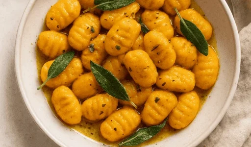 Kürbis-Gnocchi mit Salbeibutter aus dem Airfryer