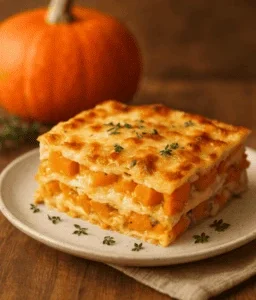Herbstlicher Kürbis-Lasagne-Auflauf  