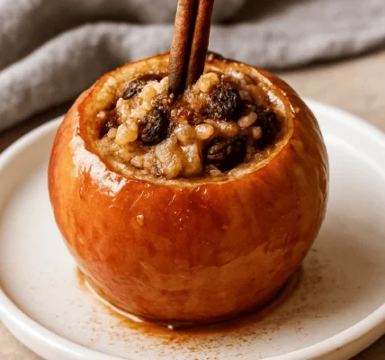 Bratapfel mit Marzipan & Nüssen