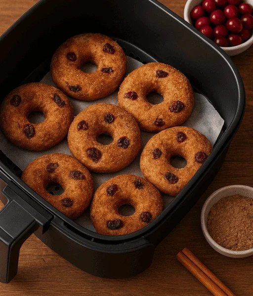 Zimt-Cranberry-Donuts aus dem Airfryer
