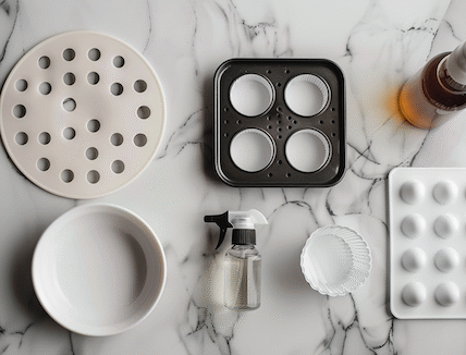 Airfryer Zubehör 2026 – Silikonmatte, Ölsprüher, Backformen und Cupcake-Formen im Überblick
