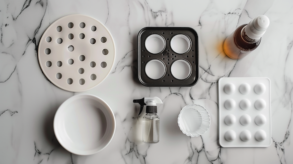 Airfryer Zubehör 2026 – Silikonmatte, Ölsprüher, Backformen und Cupcake-Formen im Überblick