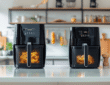 Airfryer für Familien. Zwei Familientaugliche Airfryer stehen in einer modernen Küche