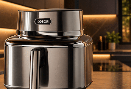 Cosori Iconic Single Test - Ein Cosori Iconic Single Airfryer steht in unserer Küche